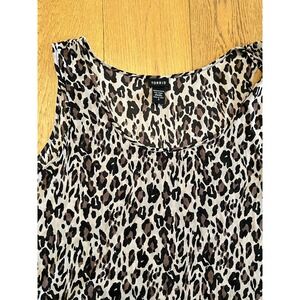 Torid Tank Top Women 3 Multicolor Excellent Leopard Print Sharkbite Hem Blouse